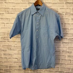 Men’s Nautica blue short sleeve button down collar shirt Large (16)